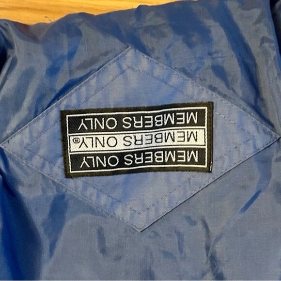 Vintage Retro 80s Mens Blue Members Only Bomber Windbreaker Jacket~XL~ - Picture 6 of 7